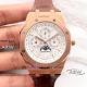 Perfect Replica Audemars Piguet Royal Oak Perpetual Calendar Watch Rose Gold Brown Leather strap (3)_th.jpg